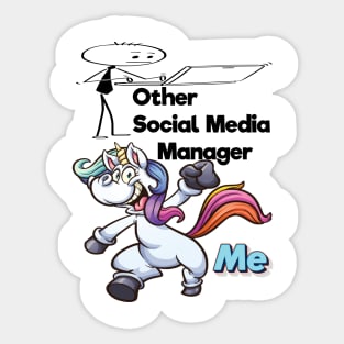 Other Social Media Manager Unicorn Me Sticker